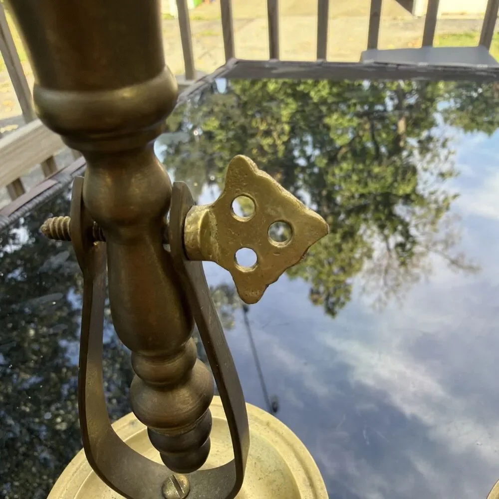 Vintage Pair 2 Brass Gimbal Swivel Nautical Ships Chamberstick Candle Holder 6”